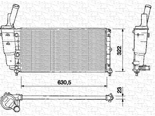 MAGNETI MARELLI Radiaator,mootorijahutus 350213161000